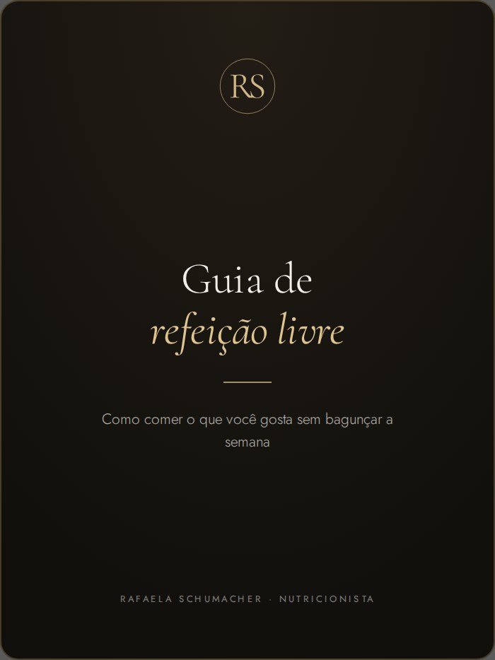 Capa do guia de refeição livre